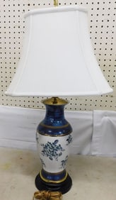Hand Painted Porcelain Vase Made Into Lamp