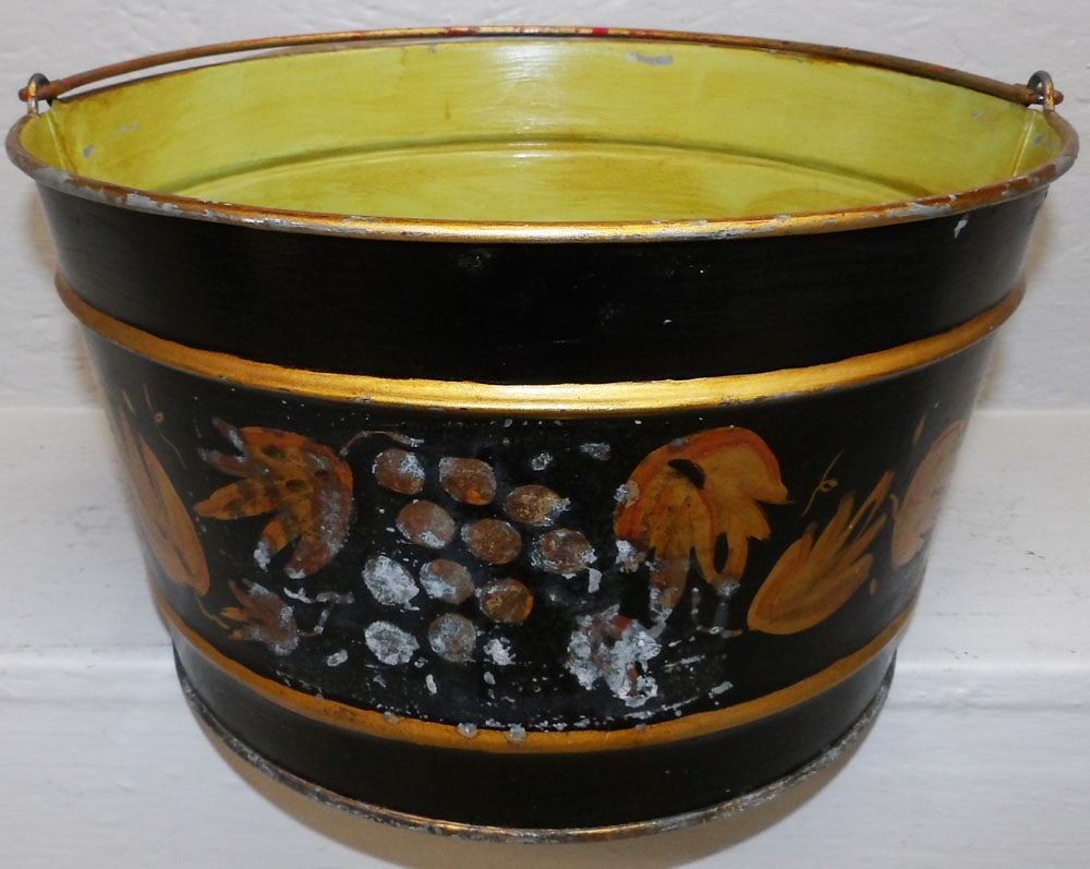 Tole Painted Bucket (1 of 5)