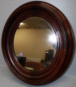 Antique Walnut Shadow Box Framed Mirror
