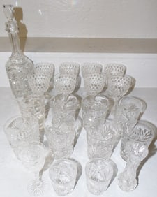 Lot Cut Glass Crystal Items