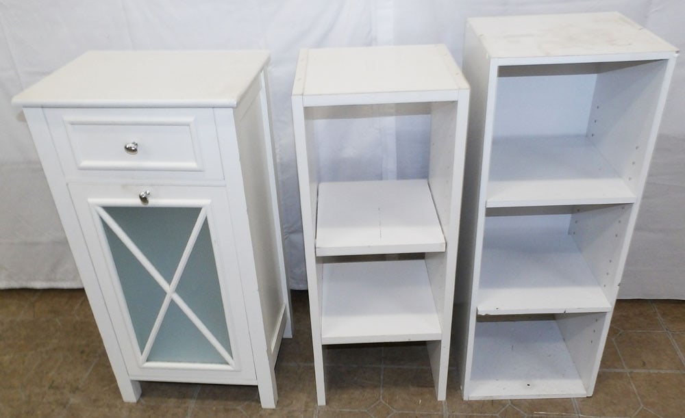 Painted Cabinet & Two Shelves (1 of 3)