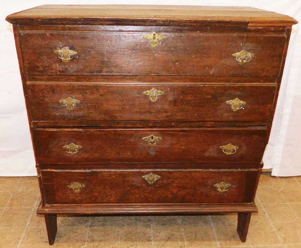 19th C Pine New England Mule Chest (1 of 7)