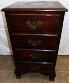 Mahogany Four Drawer Night Stand By Hungerford