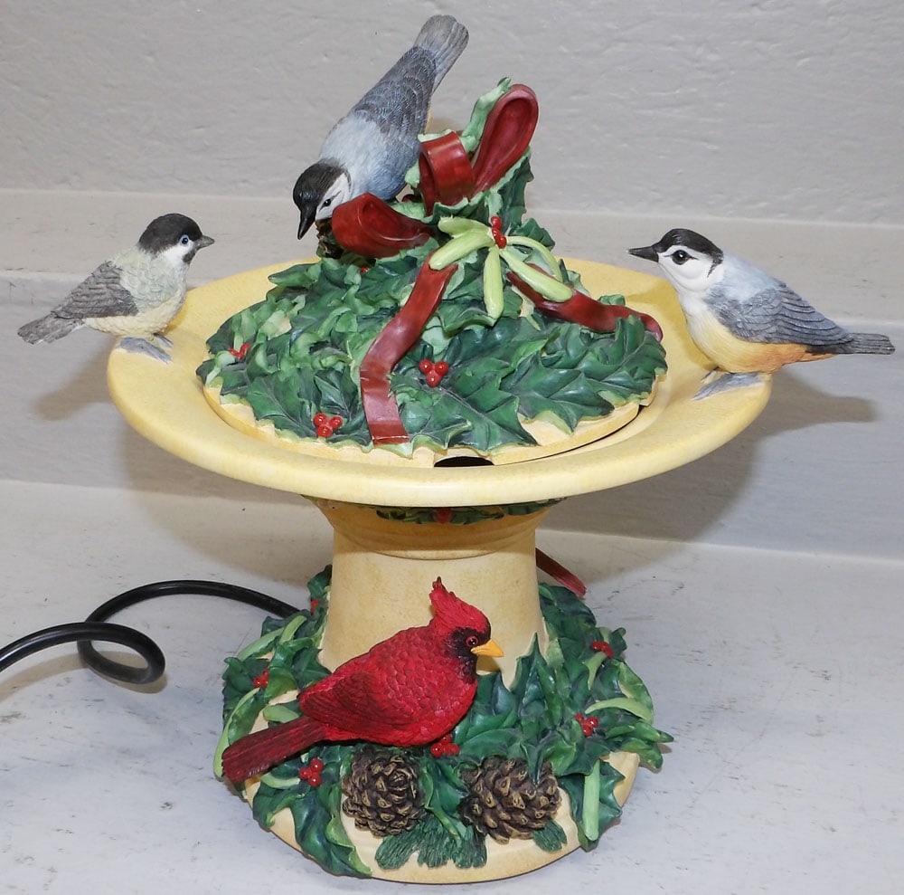 Painted Resin Bird Water Fountain By Lenox (1 of 4)