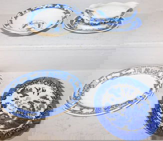 Lot Blue & White Porcelain Items