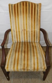 Mahogany Upholstered Library Chair