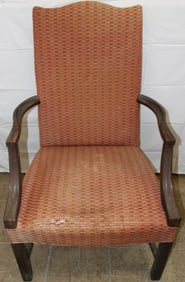 Mahogany Upholstered Library Chair