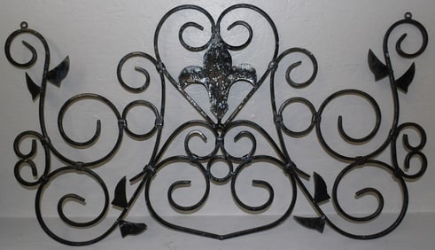Painted Wrought Iron Wall Hanging