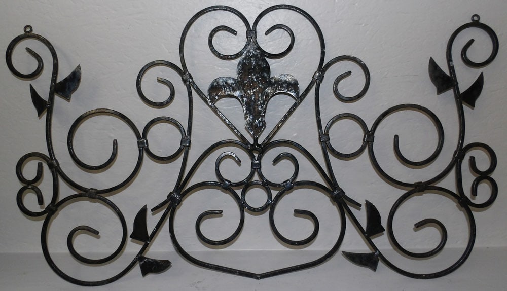 Painted Wrought Iron Wall Hanging (1 of 4)