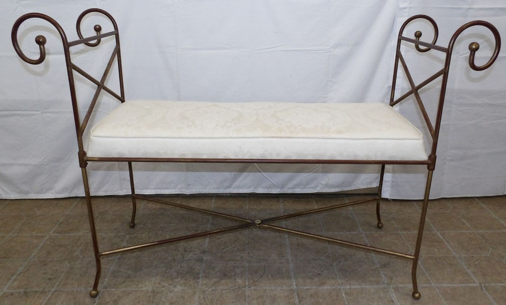 Painted Wrought Iron Window Bench (1 of 3)