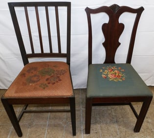 Two Mahogany Side Chairs