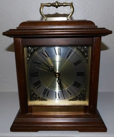 Linden Walnut Shelf Clock - Battery Operated