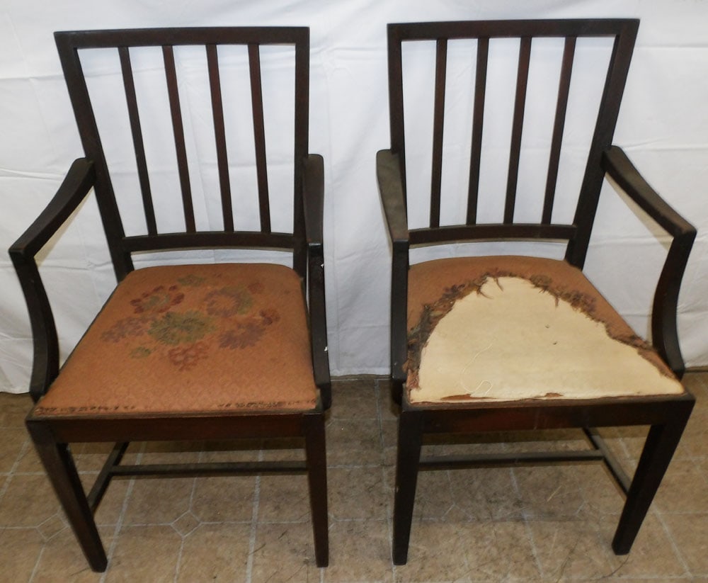 Pair Mahogany Arm Chairs (1 of 6)