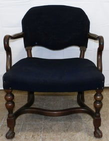 Mahogany Upholstered Arm Chair