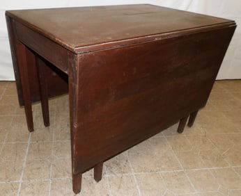 Antique Mahogany Drop Leaf Dining Table