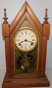 Antique Mahogany Steeple Clock