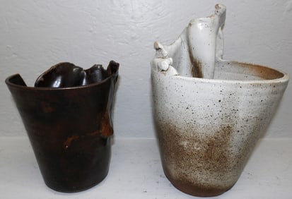 Two Pottery Vases - Signed
