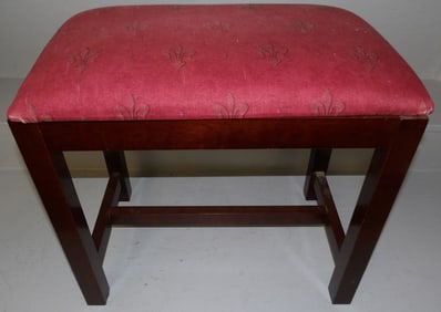 Mahogany Upholstered Top Bench
