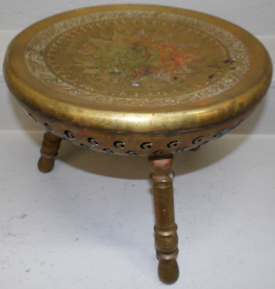 Brass Coal Foot Warmer Stool (1 of 4)