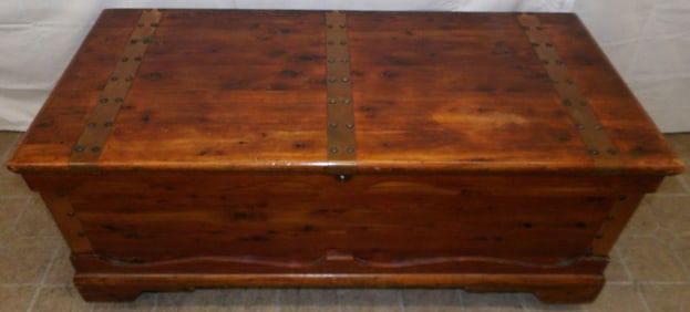 Antique Cedar Copper Bound Blanket Chest