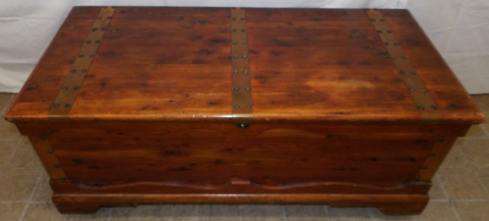 Antique Cedar Copper Bound Blanket Chest (1 of 7)