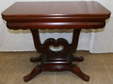 Mahogany Fold Over Top Game Table
