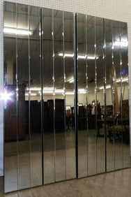 Four Panel Mirrored Room Divider