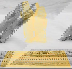 Two Carved Bone Items