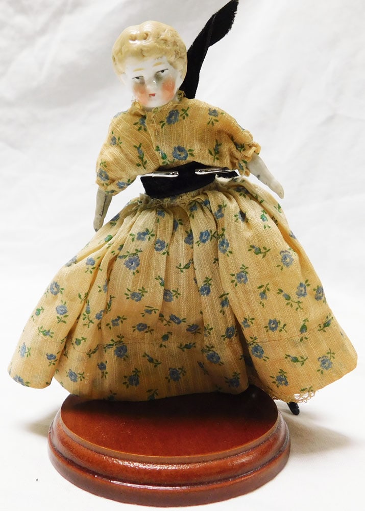 Small China Head Doll On Stand (1 of 2)
