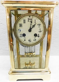 Antique Japy Freres French Crystal Regulator Clock With Pendulum