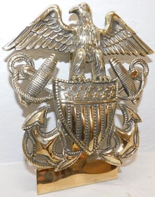 Cast Brass U.S. Navy Cap Badge Door Knocker