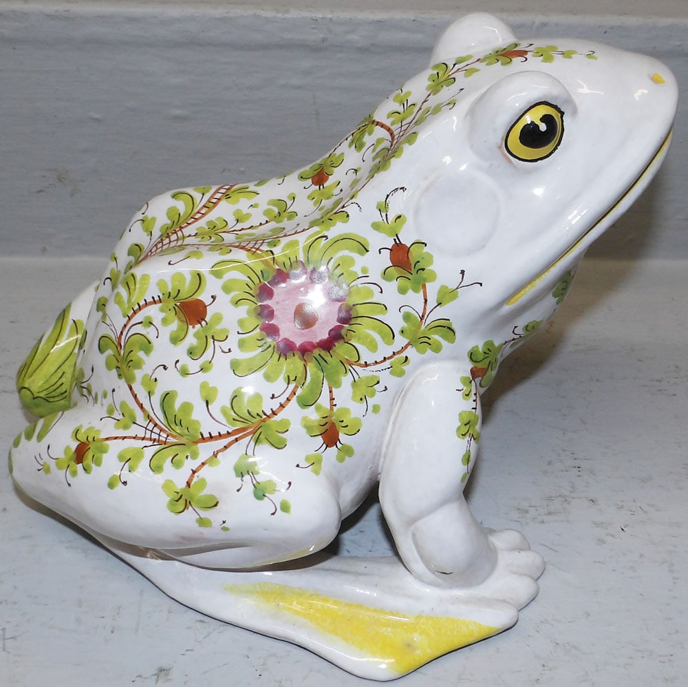 Hand Painted Italian Pottery Frog  (1 of 4)