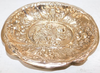 Ornate Cast Bronze High Relief Bowl