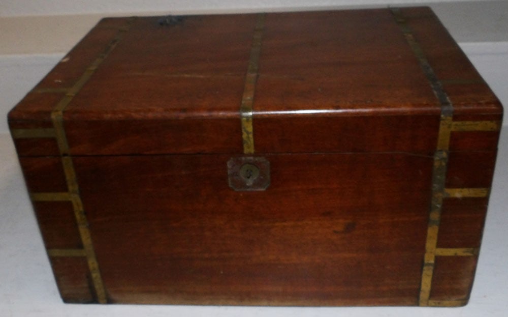 19th Century Mahogany Brass Bound Box (1 of 6)