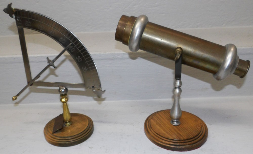Decorative Brass & Aluminum Telescope & Decorative Sextant (1 of 3)