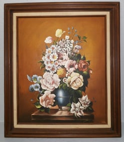 Framed Oil on Canvas Still Life Artist Signed