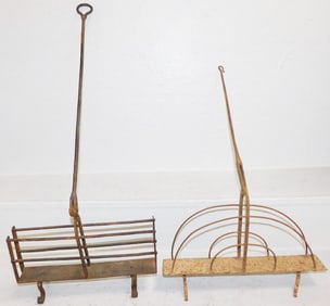 Two 19th Century Forged Iron Toast Racks
