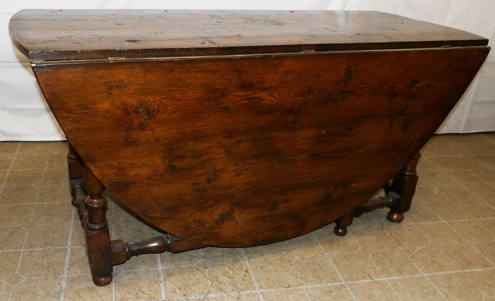19th Century English Oak Gate Leg Dining Table  (1 of 7)