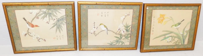 Three Framed Oriental Watercolors