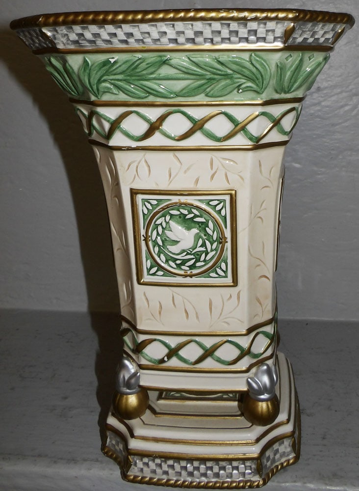 Painted Porcelain Vase by Fitz & Floyd  (1 of 4)