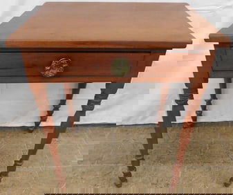 19th Cherry One Drawer Stand