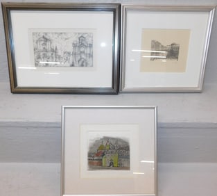 Lot of Three Framed Prints, Two Pencil Signed