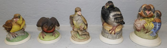 Five Boehm Bird Figurines