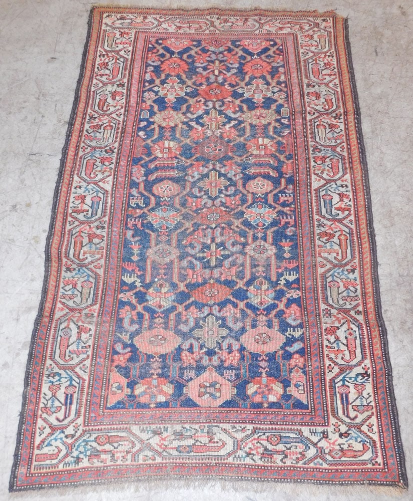 3' 10" x 6' 4" Antique Hand Made Oriental Rug (1 of 7)
