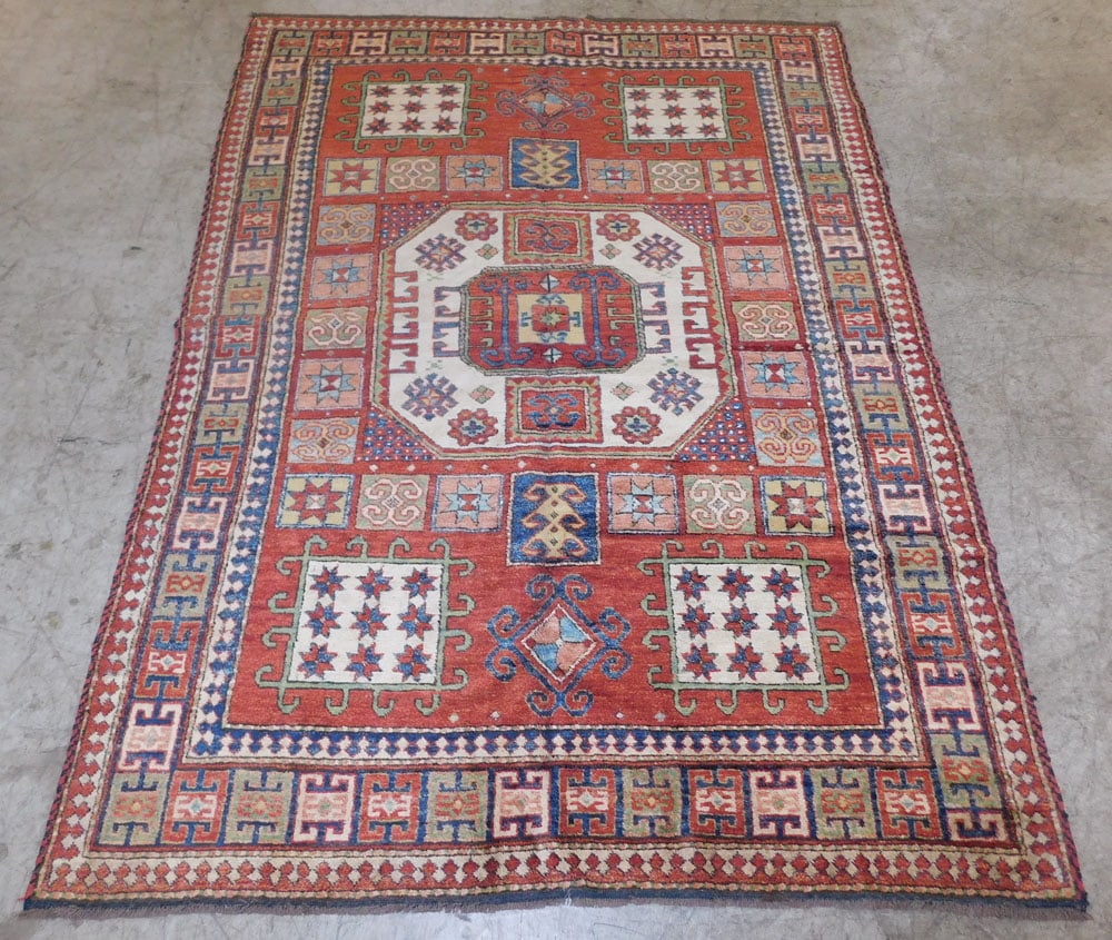 5' 1" x 7' Antique Hand Made Oriental Rug (1 of 6)