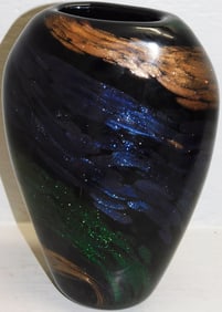 Mid Century Studio Art Glass Vase Attributed to Robert Eickholt