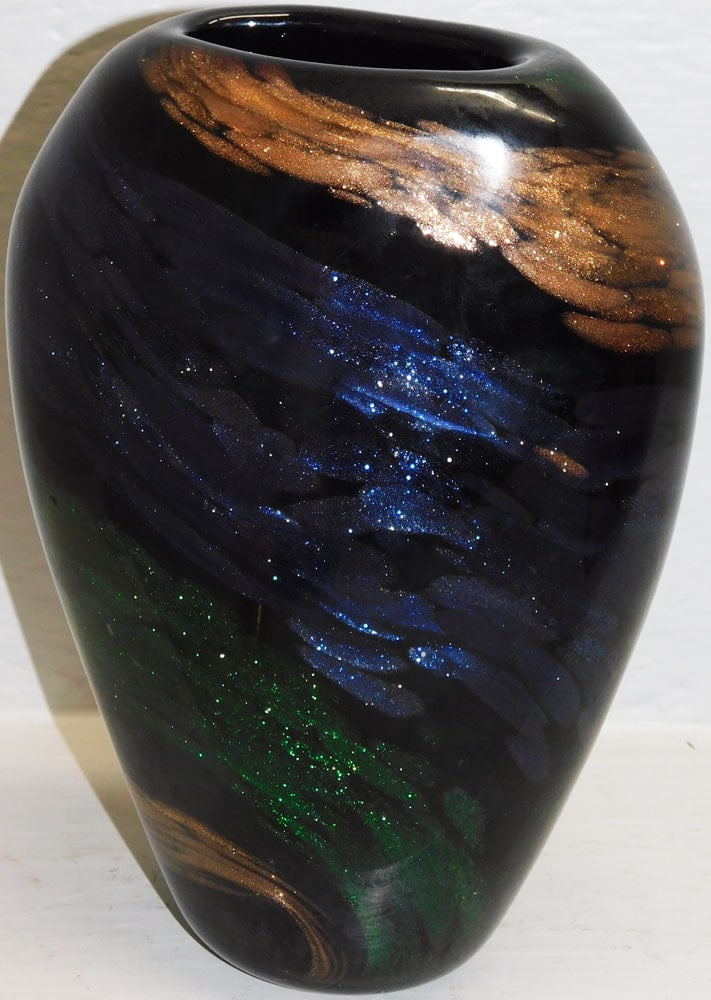 Mid Century Studio Art Glass Vase Attributed to Robert Eickholt  (1 of 5)