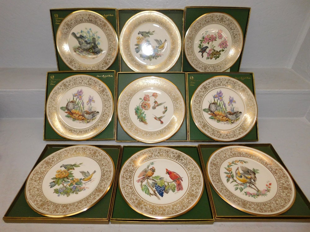 Lot of Nine Lenox Boehm Bird Motif Limited Edition Plates in Boxes (1 of 11)