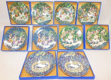 Lot of Ten Haviland Limoges Limited Edition Plates in Boxes
