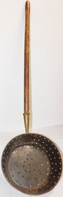 Antique Tin Strainer with Wood Handle